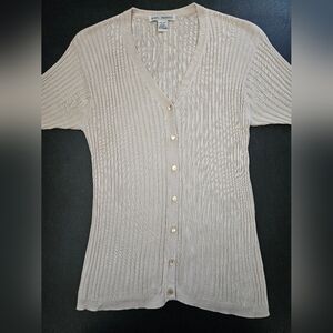 Vintage - Silk Ryan Harris NWOT Tan Cardigan - Size L